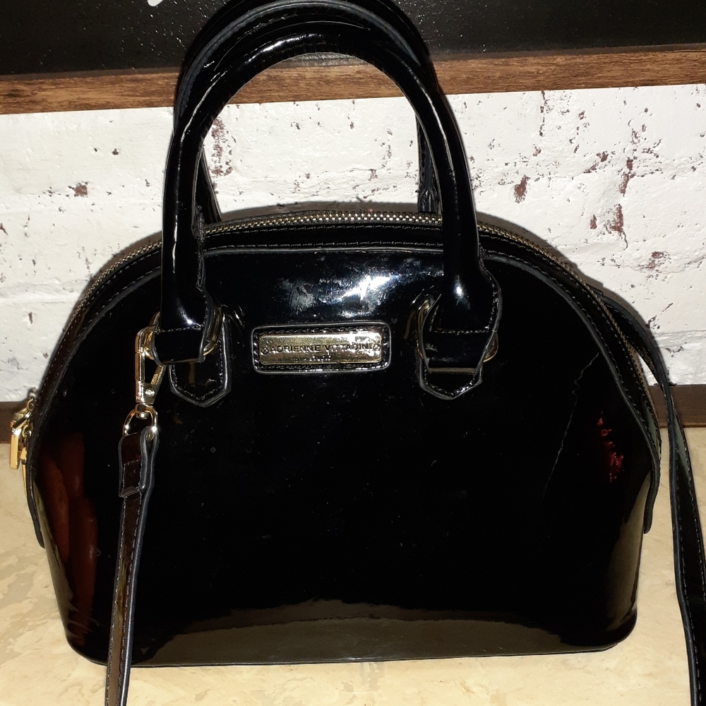 Black Patent Crossbody Purse